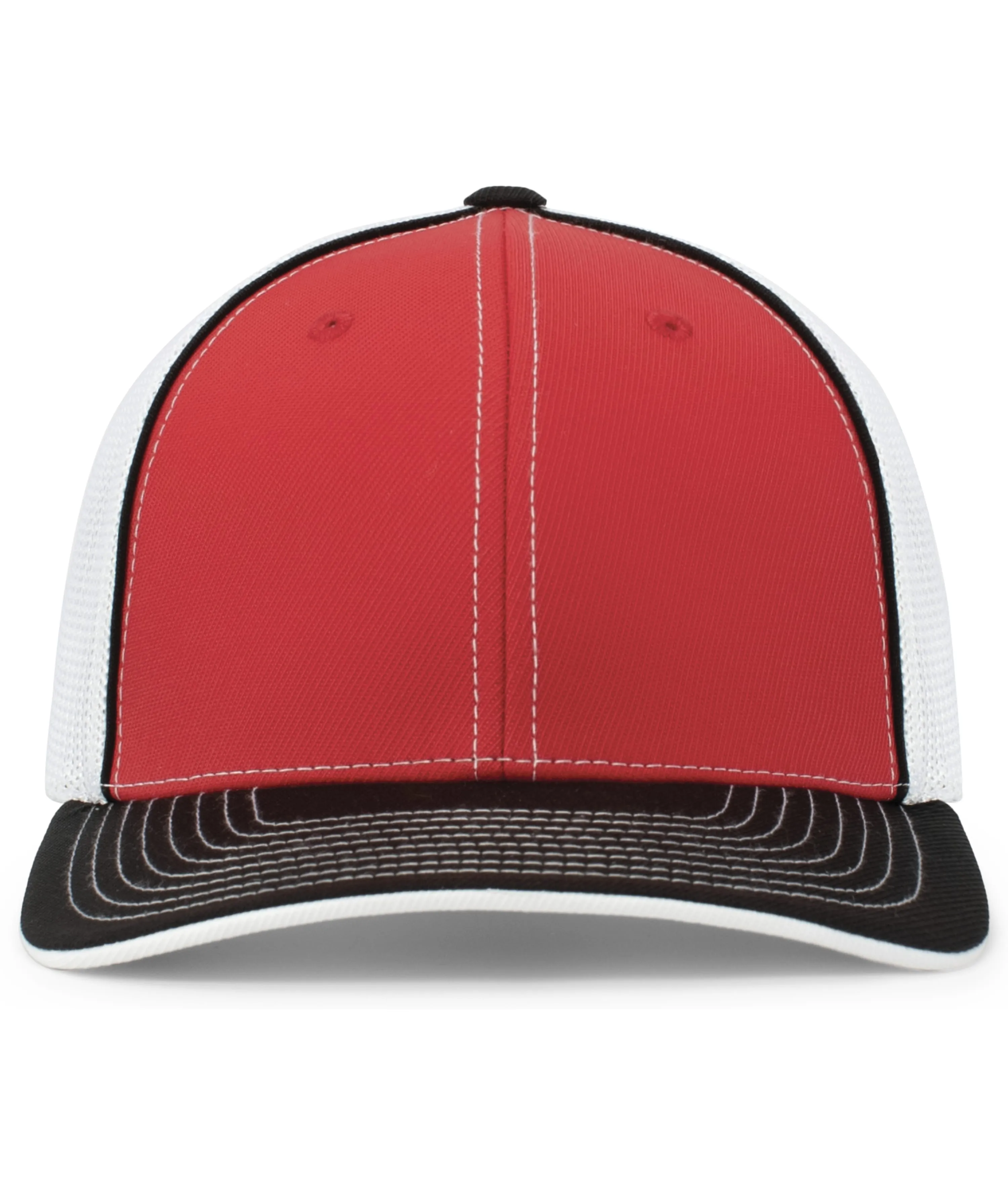 Pacific Headwear Trucker PacFlex Cap - Red/White/Black