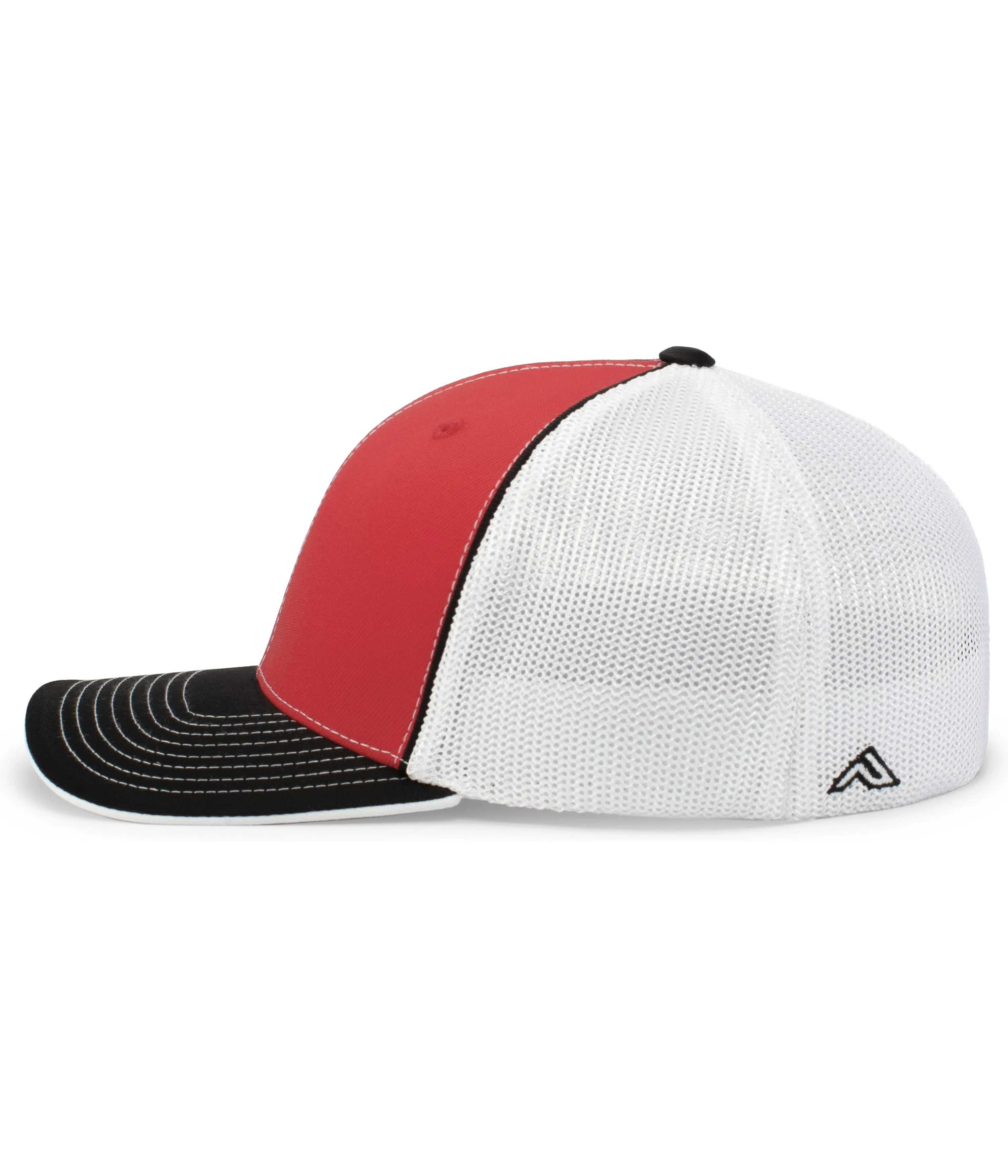 Pacific Headwear Trucker PacFlex Cap - Red/White/Black