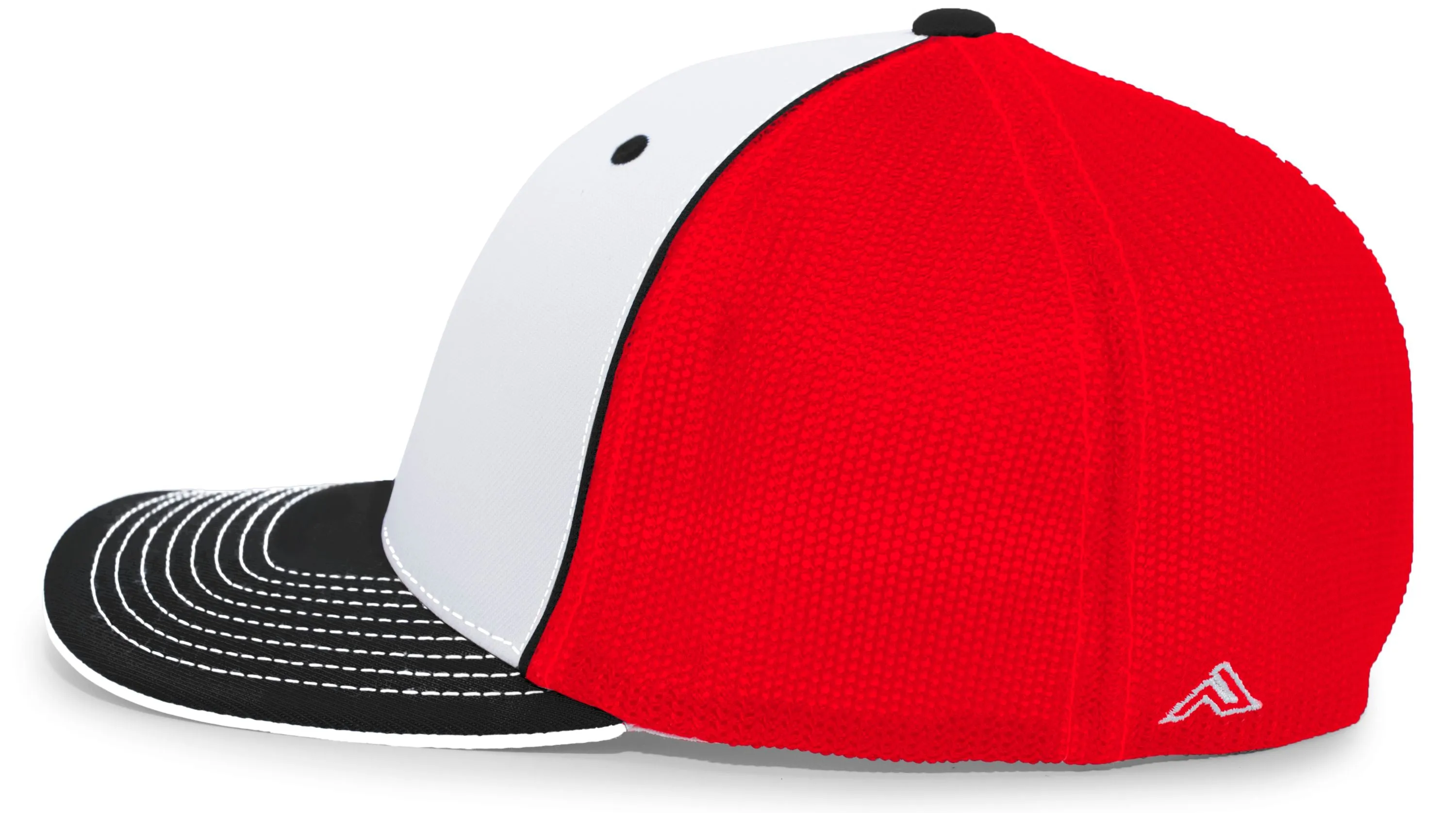 Pacific Headwear Trucker PacFlex Cap - White/Red/Black