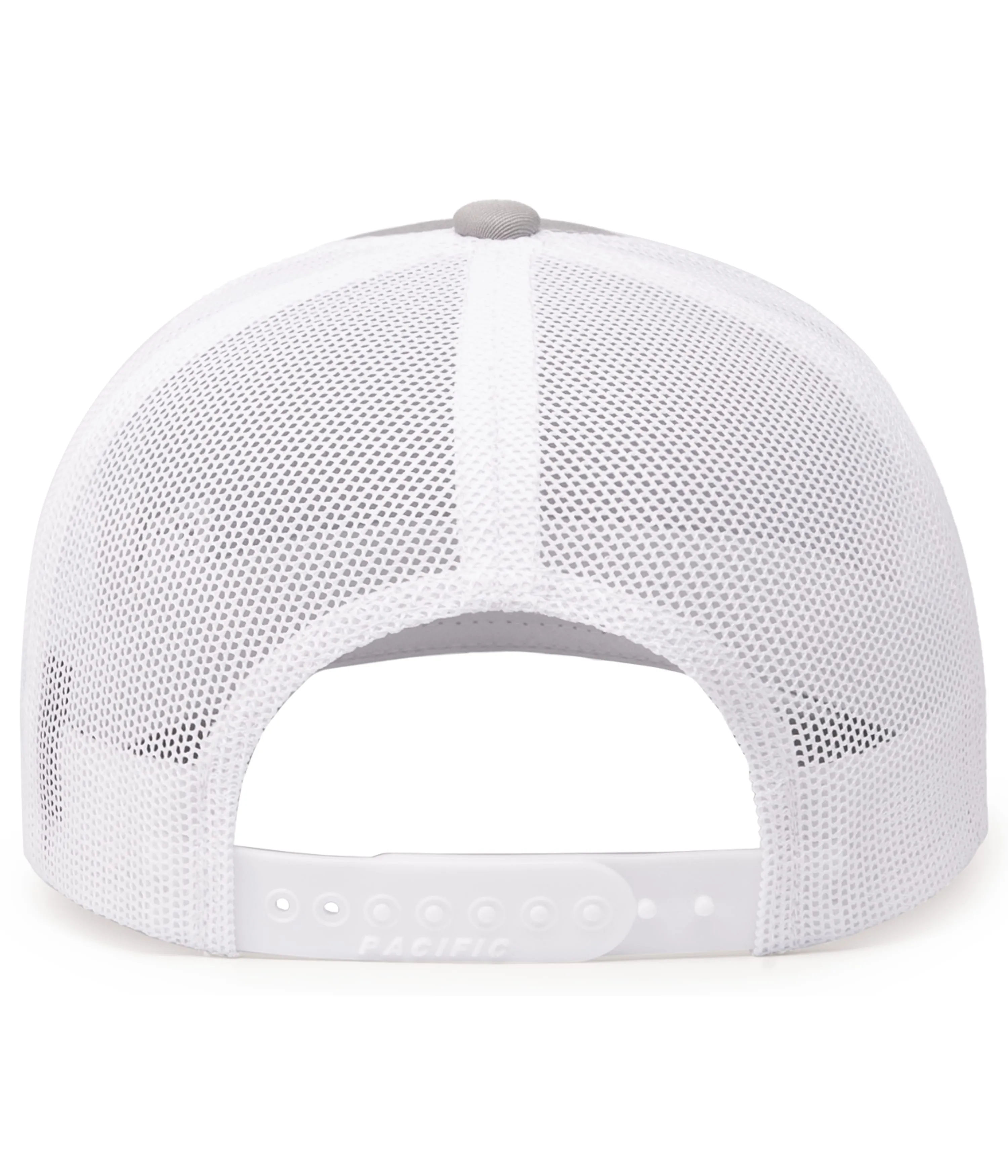 Pacific Headwear Trucker Snapback Cap - Silver/White/Silver