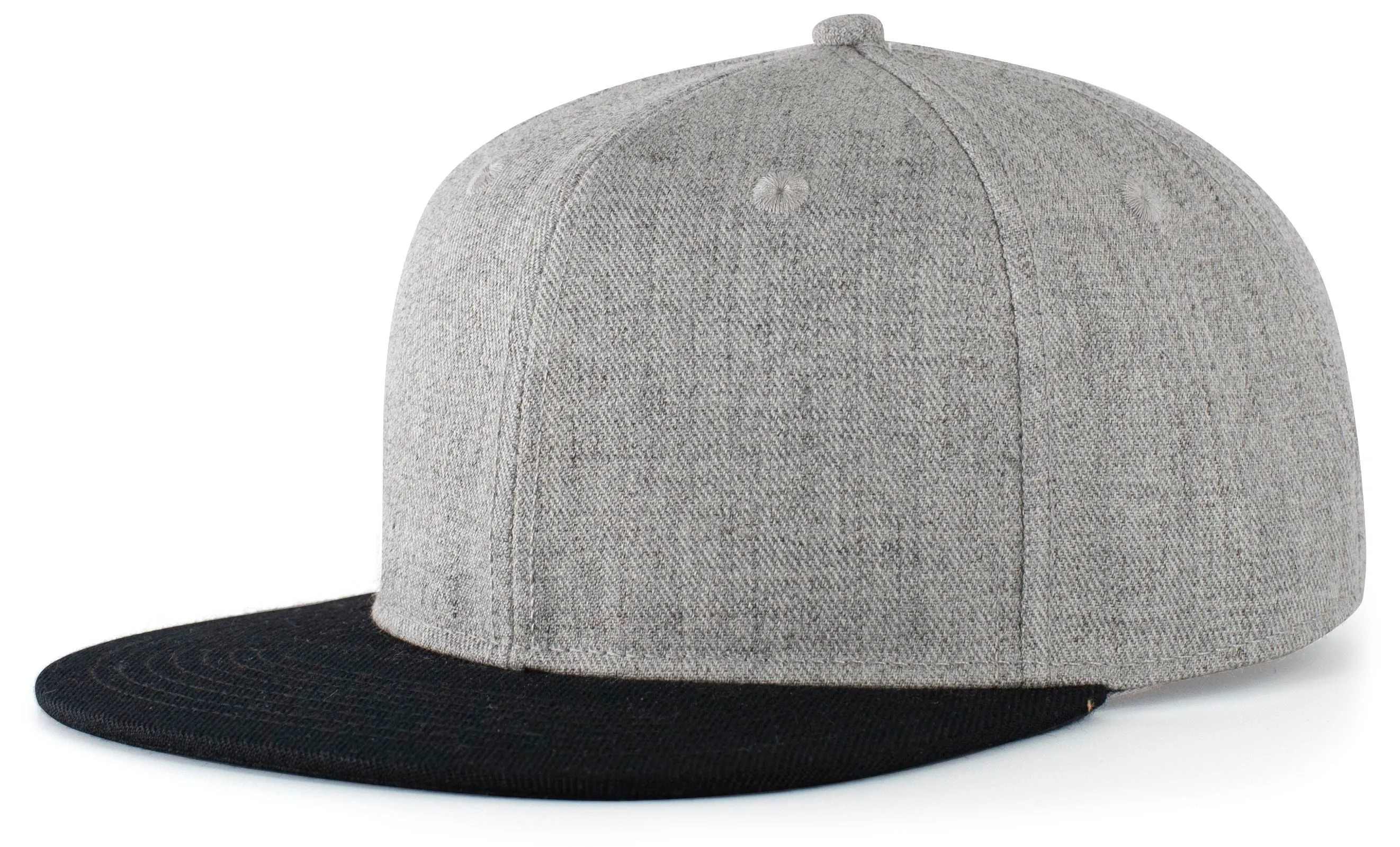 Pacific Headwear Wool Blend Heather Snapback Cap