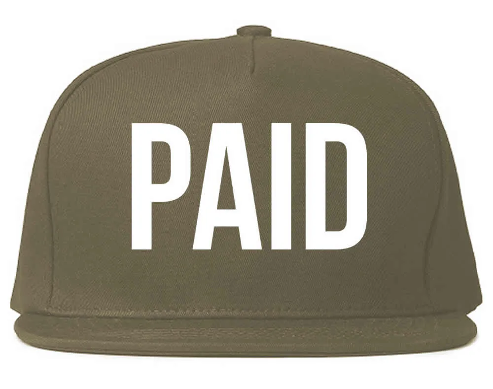 Paid Snapback Hat Cap