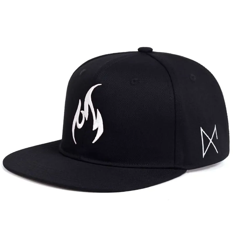 P&L Flame Black Snapback Cap