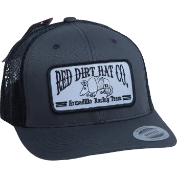 Red Dirt Charcoal Armadillo Racing Team Hat