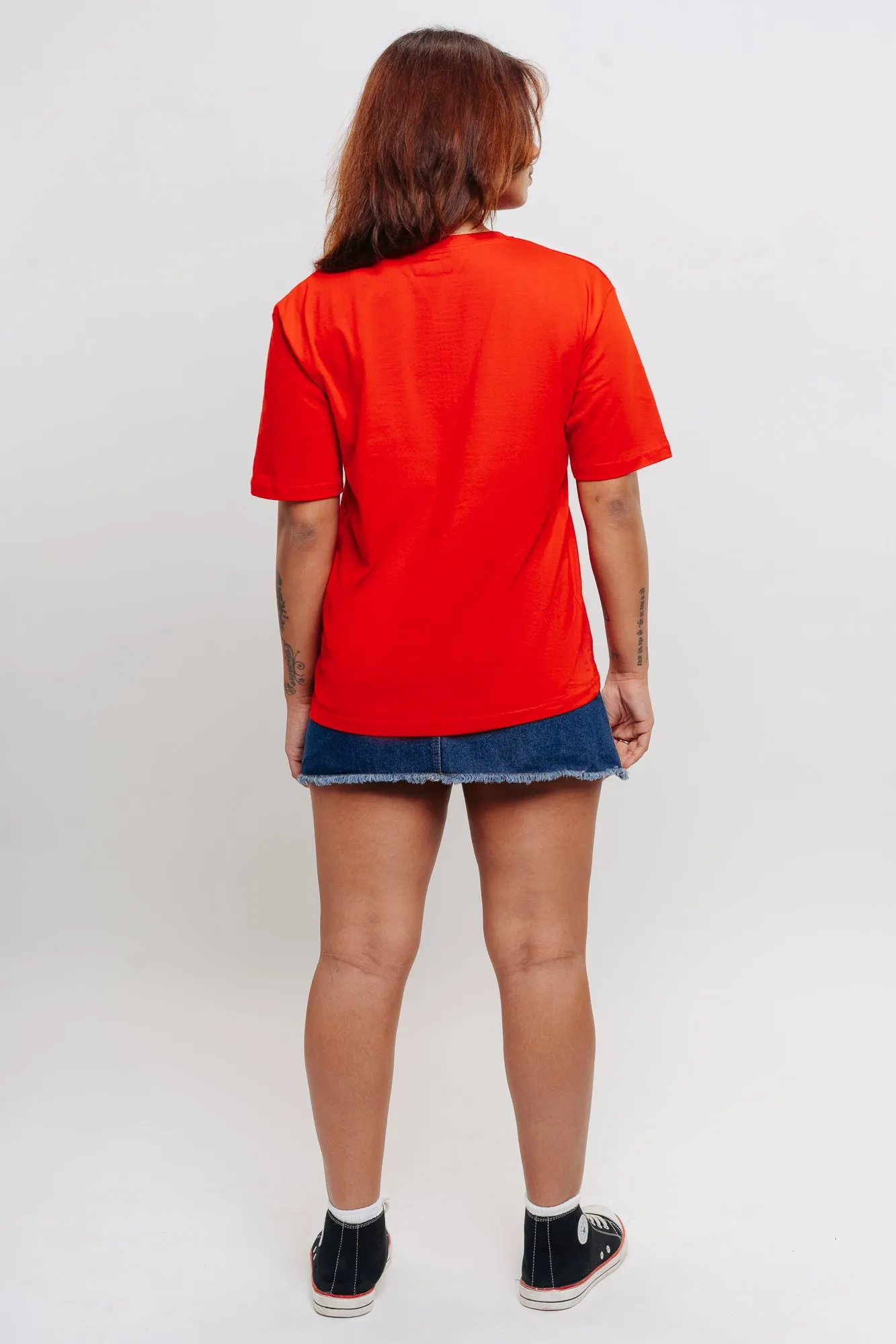 Red Space Oversized Tees