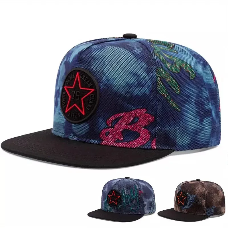 Red Star Abstract Snapback Cap