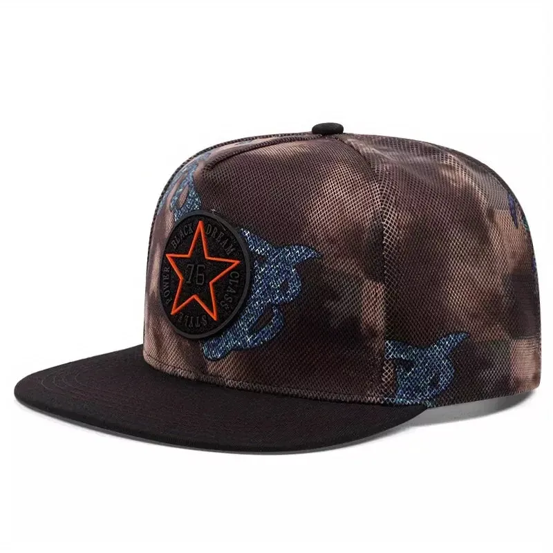 Red Star Abstract Snapback Cap