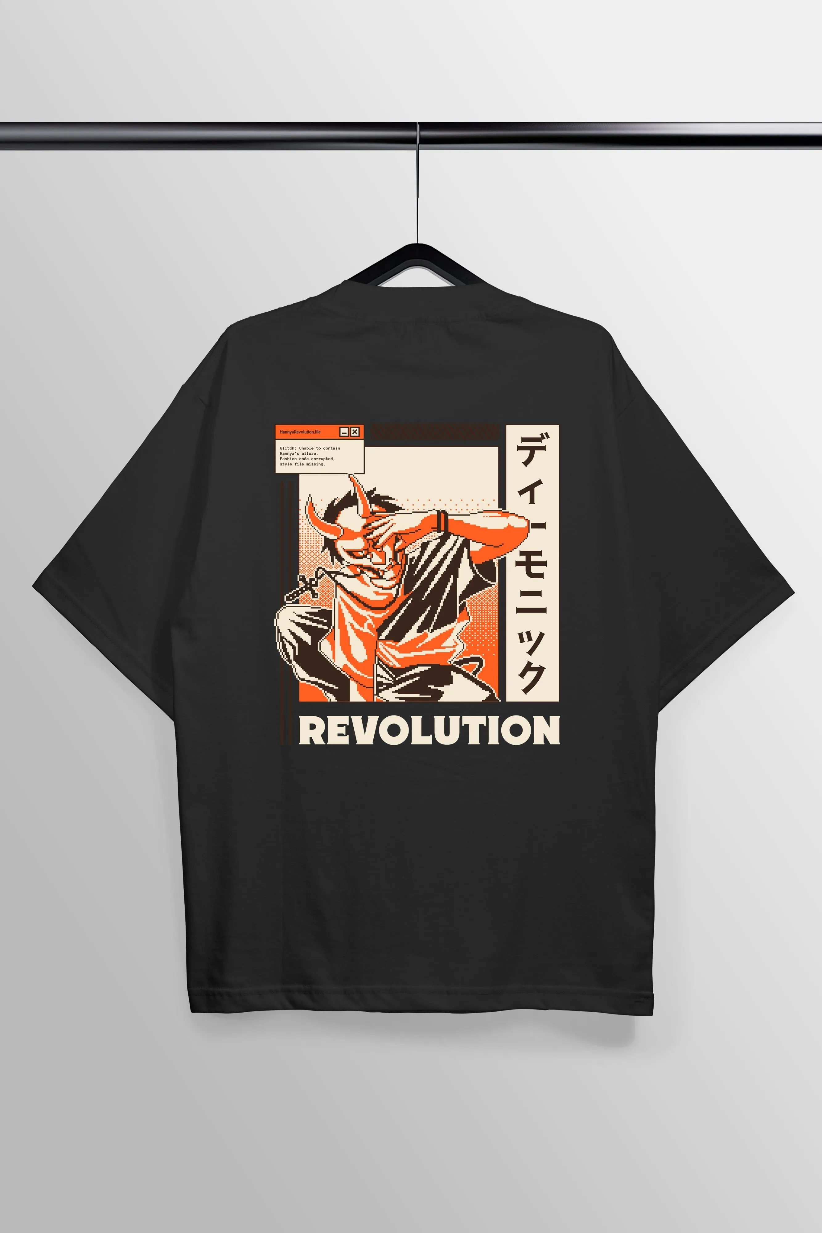 Revolution Black Oversized Tee