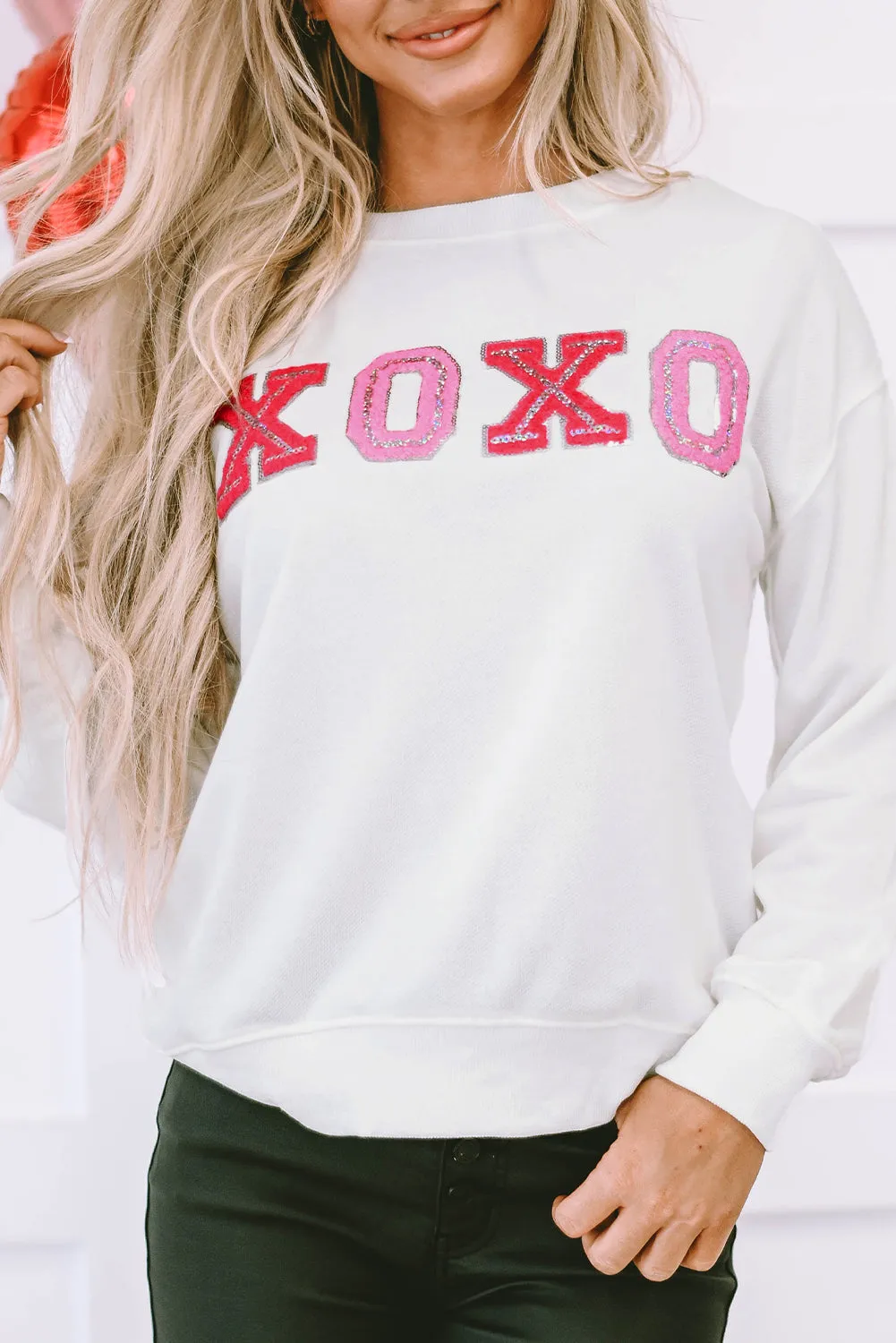 Shiny XOXO Valentine Pullover Sweatshirt