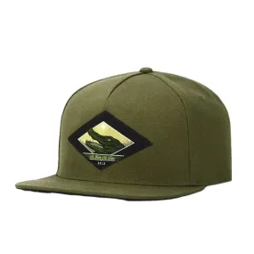 The Crocodile Green Snapback Cap