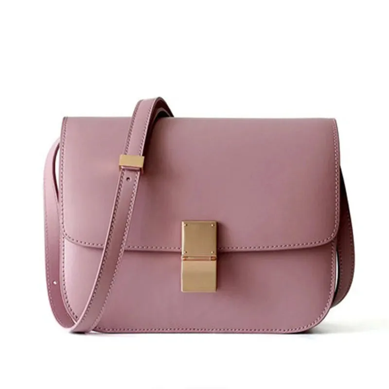 Tofu Purse Crossbody Genuine Leather Bags