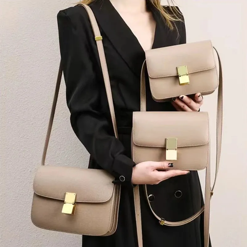 Tofu Purse Crossbody Genuine Leather Bags