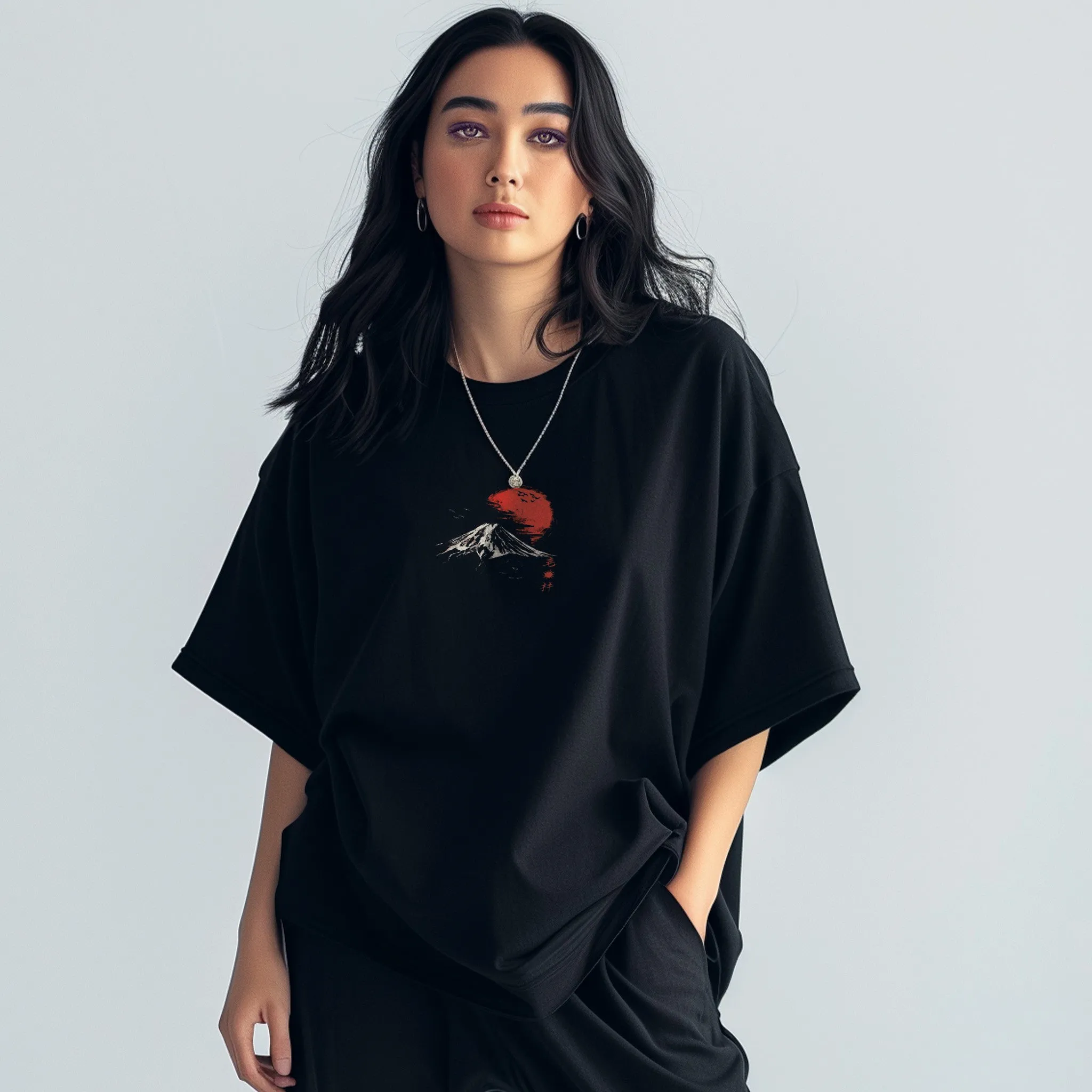 Unisex Rising Samurai Oversized Graphic Tees