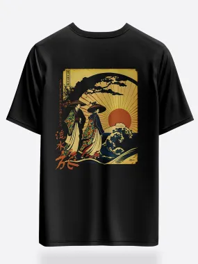 Unisex Rising Samurai Oversized Graphic Tees