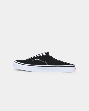 Vans Authentic Mule Canvas Slip Ons Black/True White