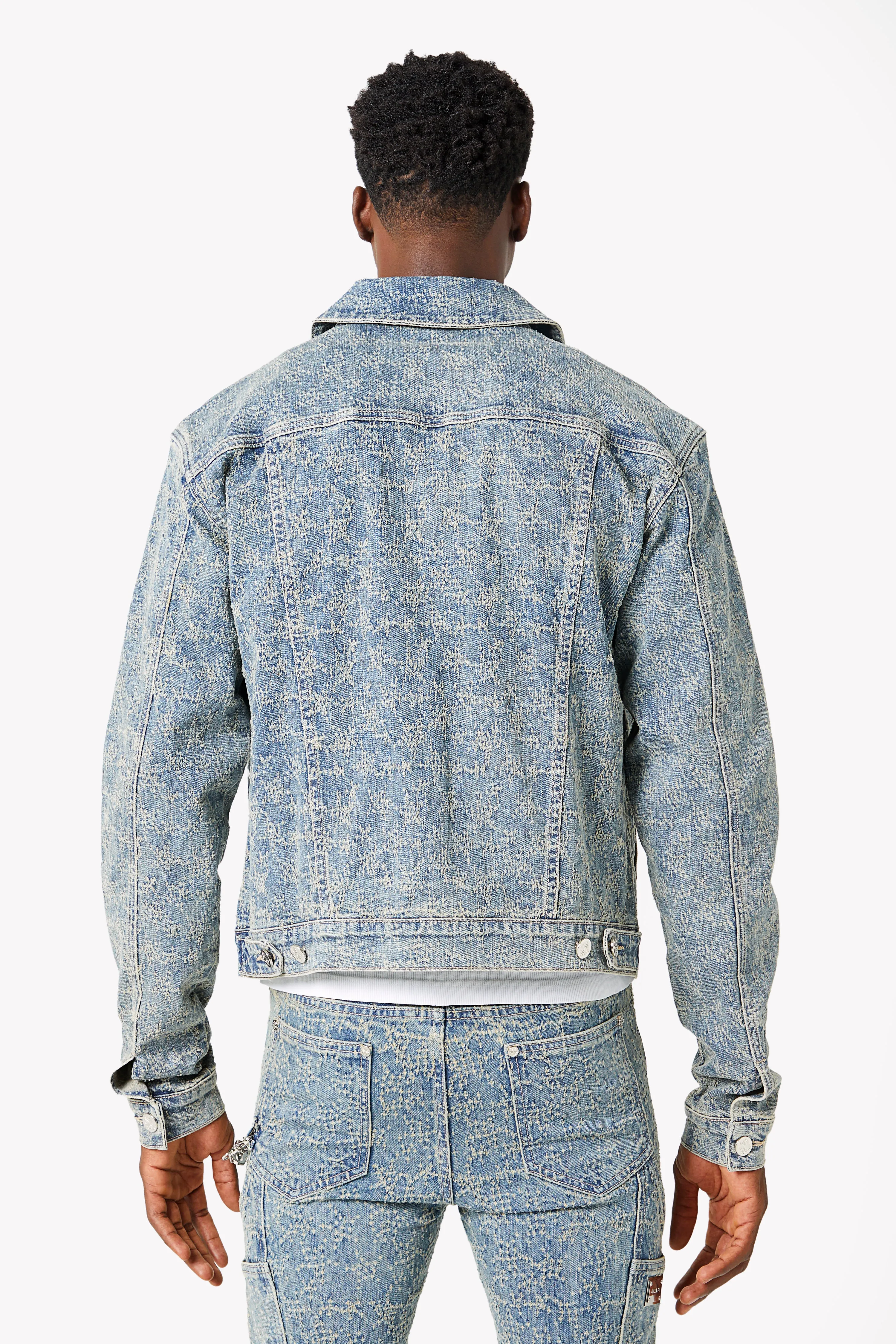 Vintage Blue Distressed Denim Jacket