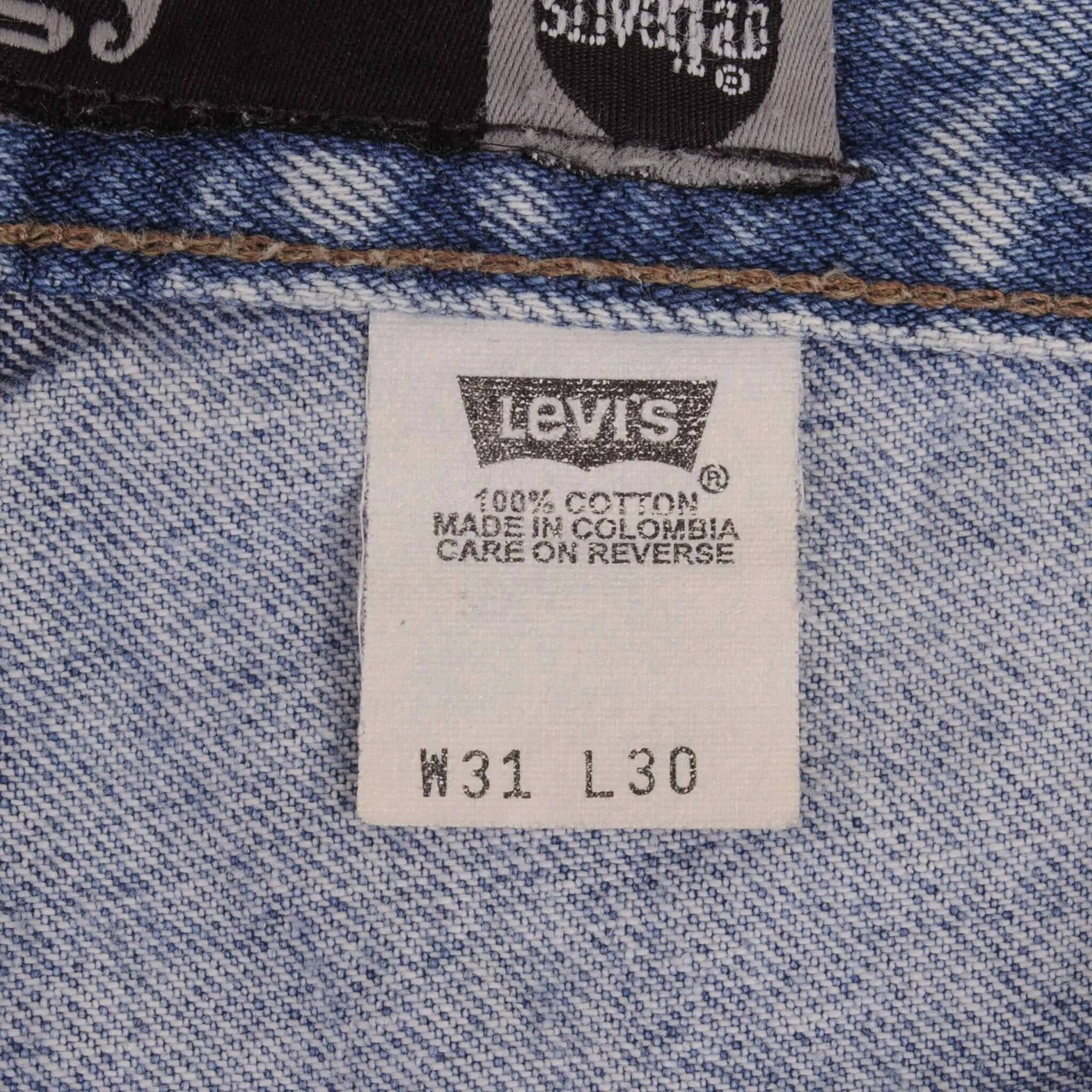 VINTAGE LEVIS BAGGY SILVER TAB INDIGO JEANS 2000S SIZE 31X30