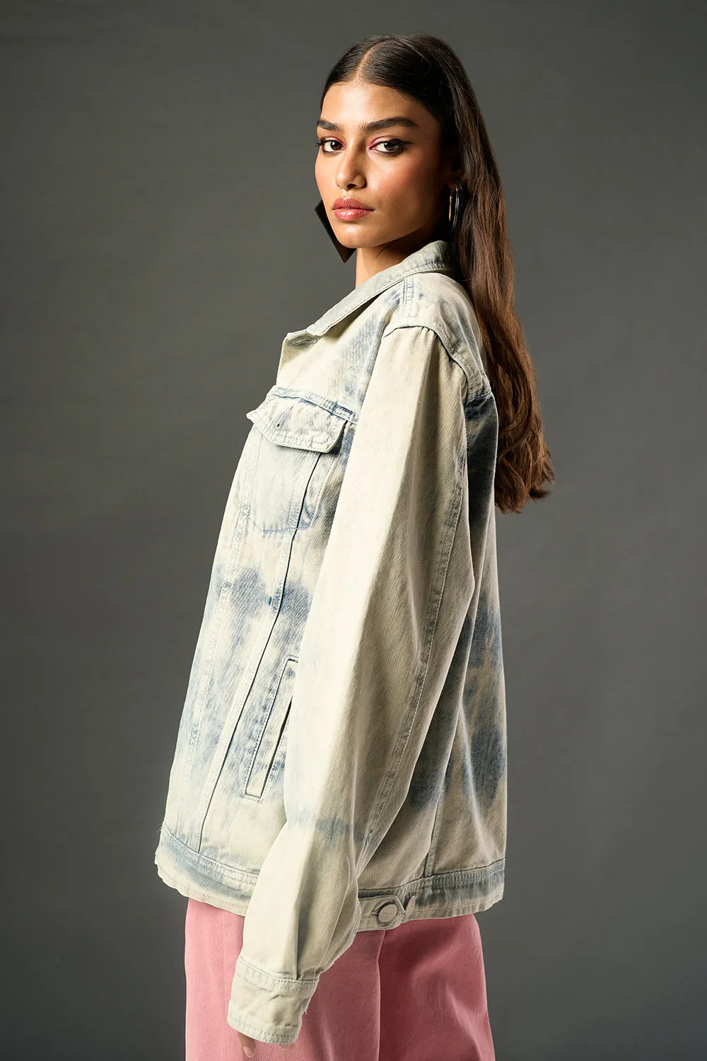 Waves of Blue Denim Trucker Jacket