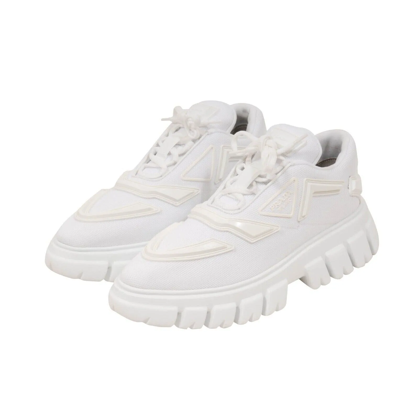 White Chunky Monolith Evolution Sneakers