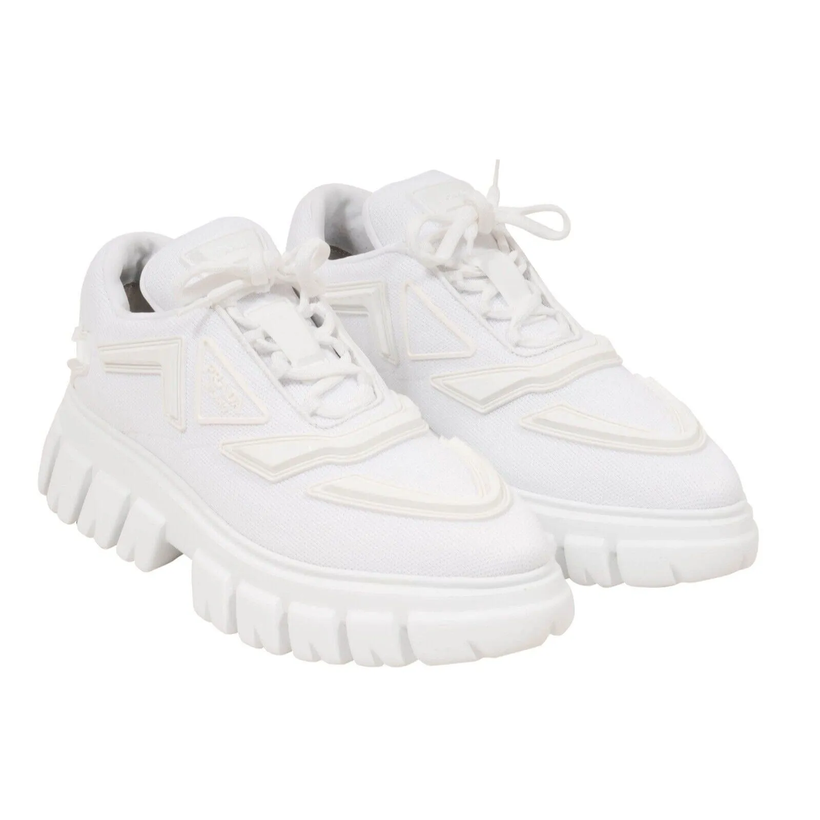 White Chunky Monolith Evolution Sneakers