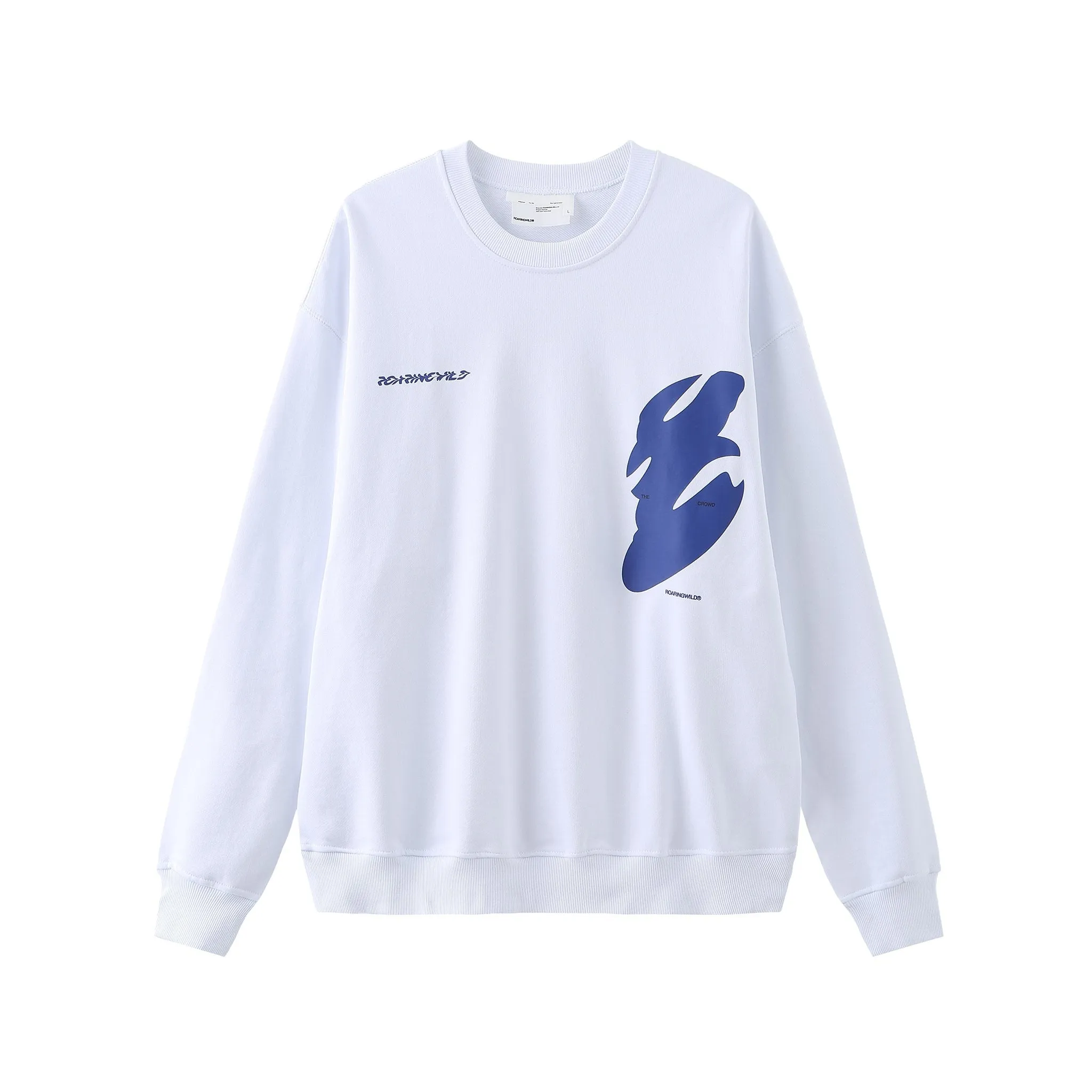 White Concept Graphic Sweathershirt