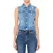 Women Stretch Destructed Distressed Denim Vest